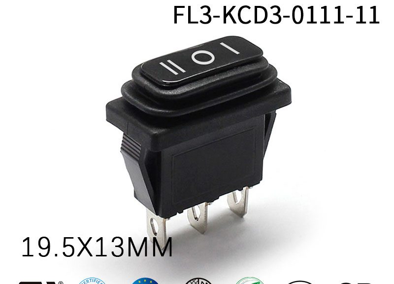 Dual Rocker Switch KCD3 on-off-on Waterproof IP67 110V 48V