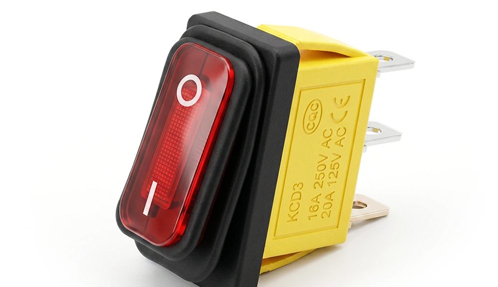 White Marine Rocker Switch 120V 16A KCD3 Light Waterproof