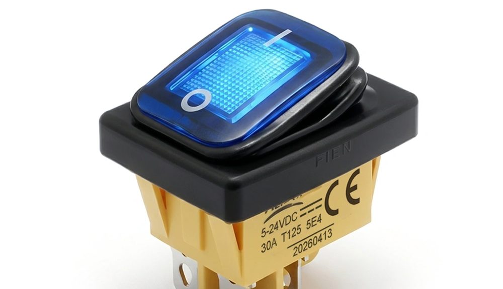20A ON OFF Waterproof IP67 AC 120V Rocker Switch