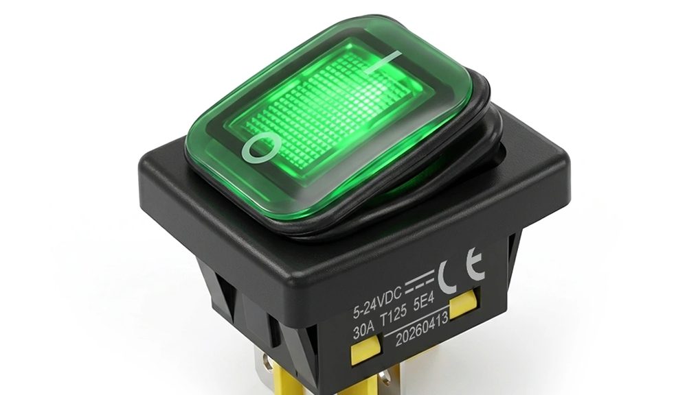 4 Pins 250V 12V UL Illuminated 30A Rocker Switch