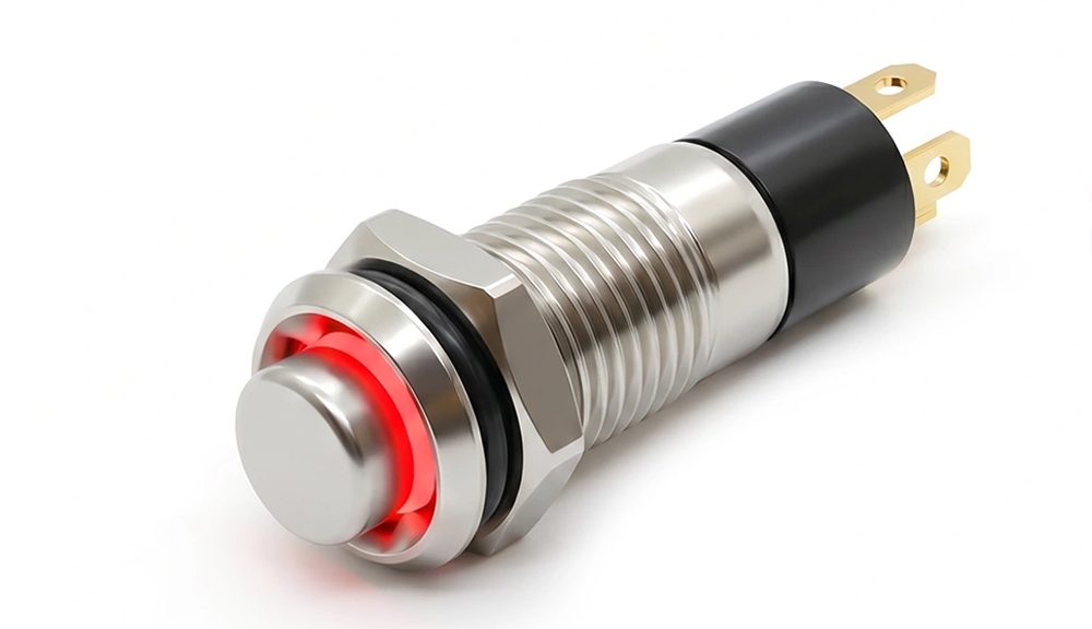 8MM Small Push Button Switch Momentary Switch With Light