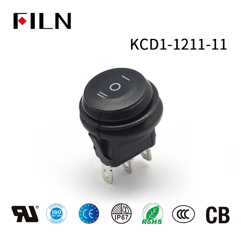 Momentary rocker switch.Micro Rocker Switch 3PIN Momentary 6V 20A Round ...