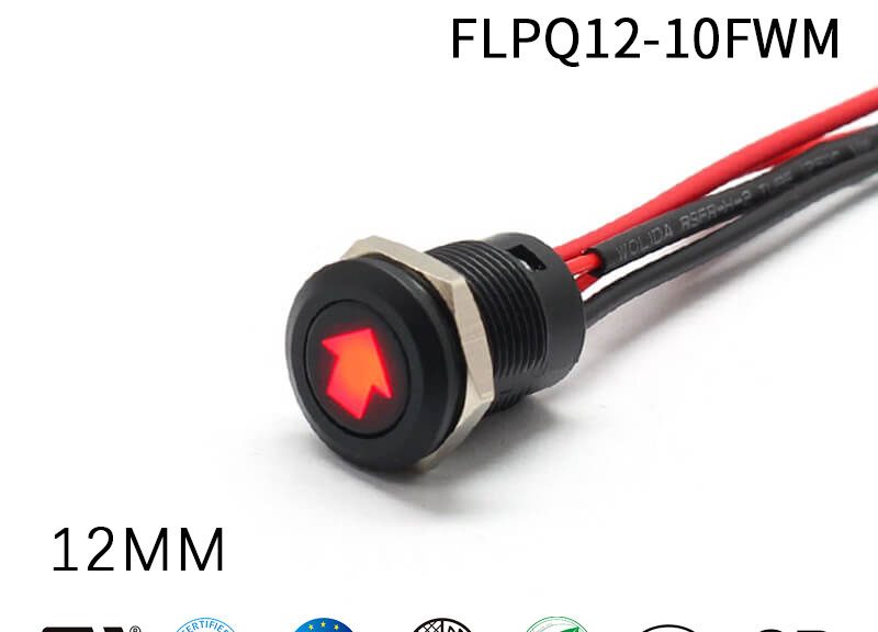 New 12MM Red Custom 12V Push Button Switches