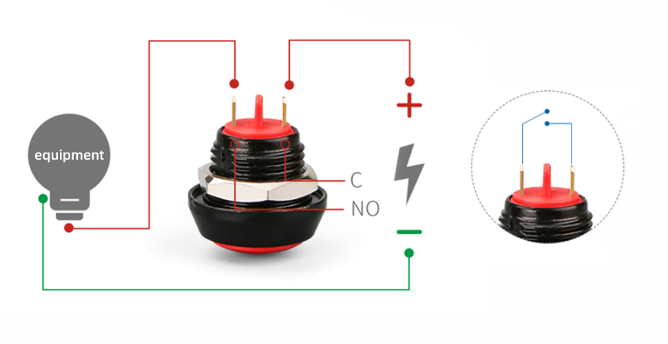 thumbnail image 2 of 12PCS 7mm Round Momentary Push Button Switch 2 Pin On Off Spst Normal 2 of 12