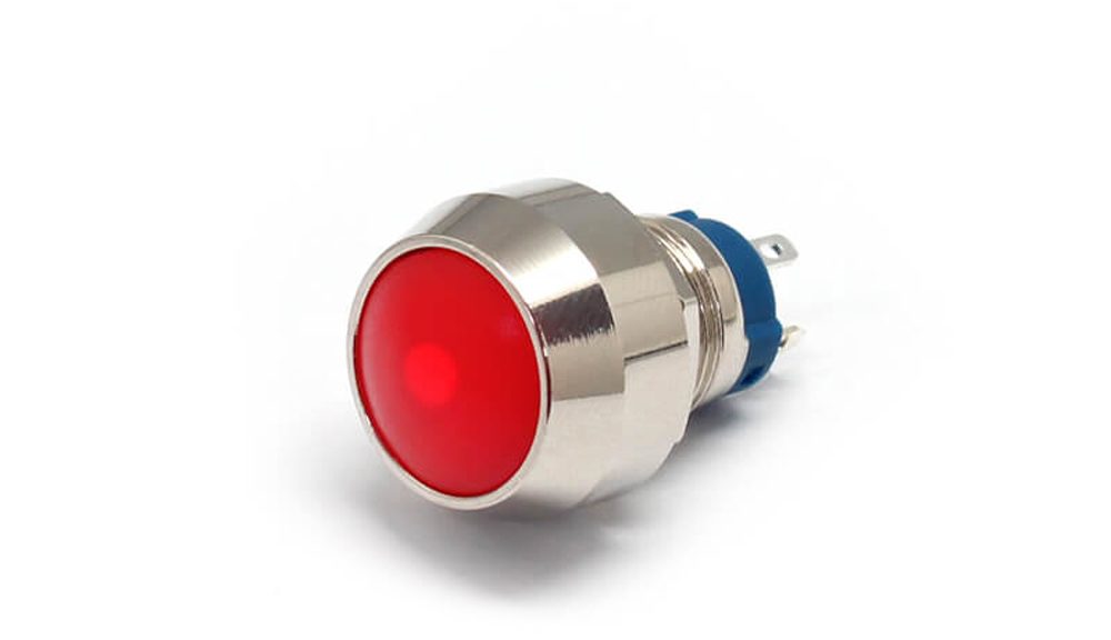 FILN Lighted Push Button Switch 12MM Round Momentary Switch 4PIN