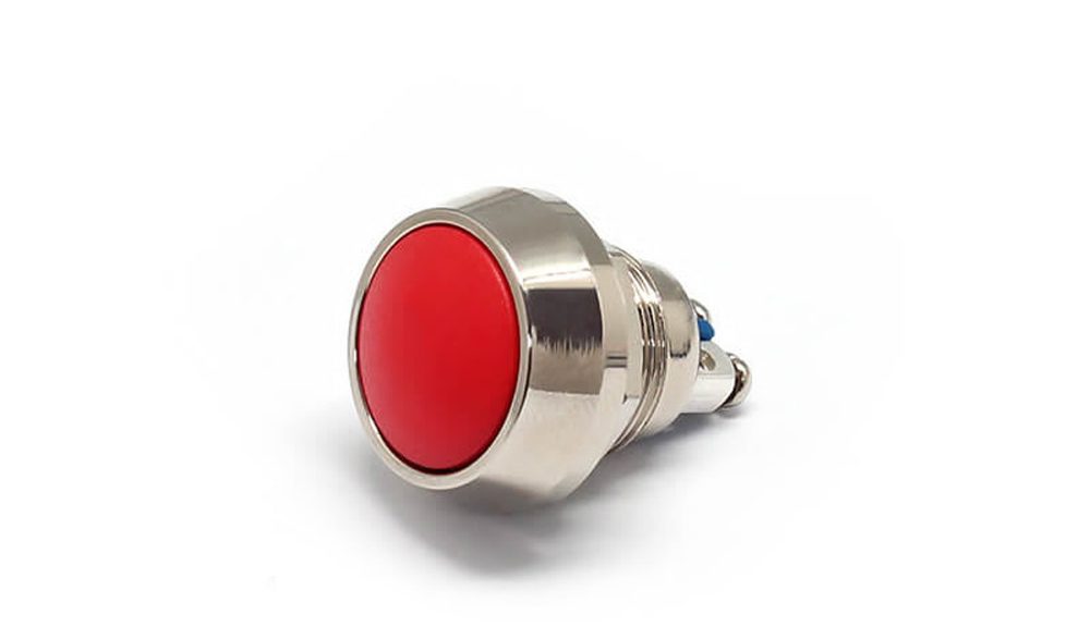 FILN Red Push Button Switch 2 Screw Terminals Momentary