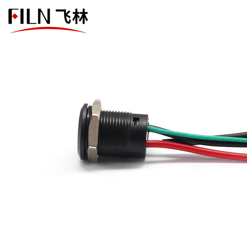new 12MM 12V 220V Custom symbol LED PUSH BUTTON SWITCH WITH wire