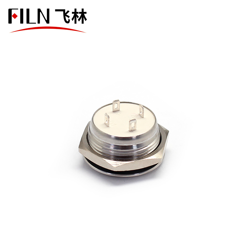 19MM Water Proof Computer Metal Contact Push Power Buttons With On Off