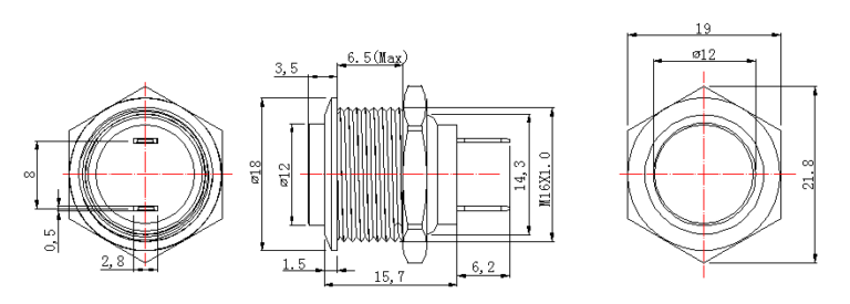 Temporal Button Pinout Momentary Push Button Switch Normally Open