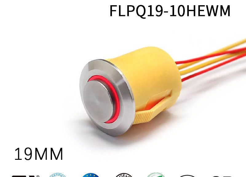 19MM New Waterproof Momentary 230V AC Push Button Switch