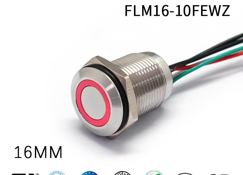 Double Color Double Push Button Switch 16MM 12V Red Green