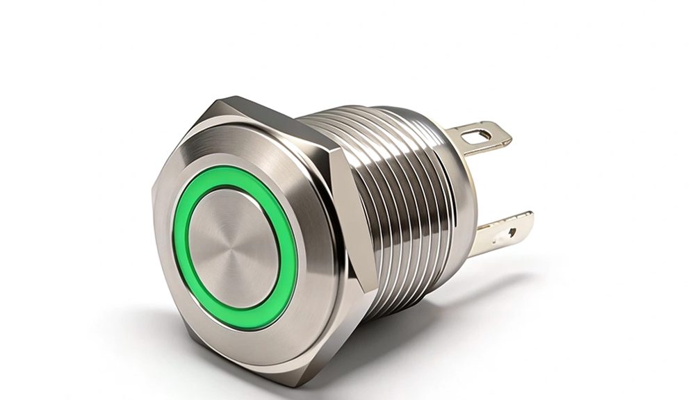 16MM 4PIN 12V 10A Waterproof Push Button Switch