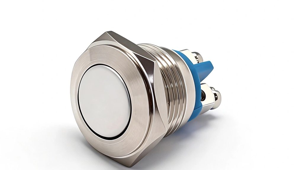 Stainless Steel Push Button Switch Momentary 16MM 2Pins