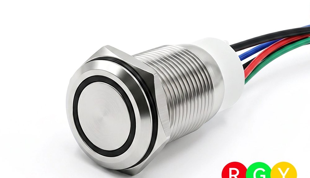 16MM 3 Colors 120V Metal 10 amp Push Button Switch