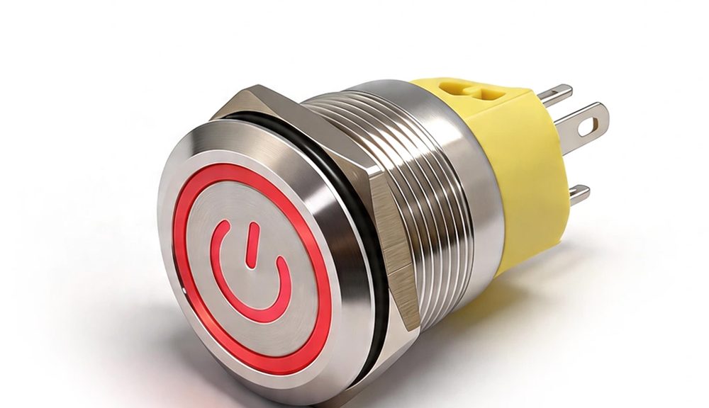 110V Momentary 6 Pin Push Button Switch Double Color button