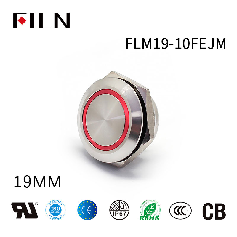 19MM Round 4pin Momentary LED Red Push Button Switch