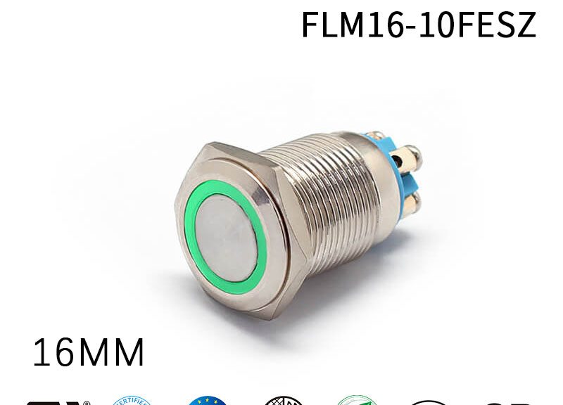 LED Switch Push button16MM 12V Screw Foot Button With Light