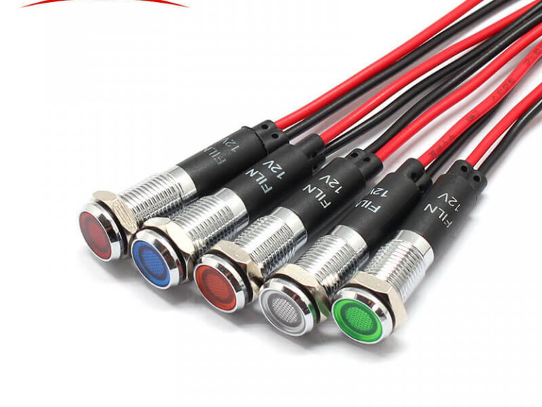 metal indicator light