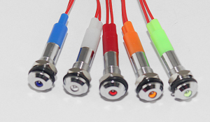 6MM 0.236 Inches Waterproof Metal Indicator Lamp With Wire