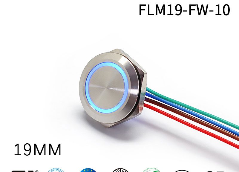 Shortest Waterproof Momentary Push Button Switch Connector