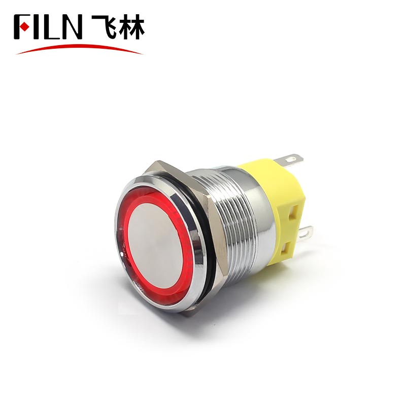 5pcs Red LED Lamp SPDT Self Locking NO NC Push Button Switch 12V UL Certificated 700836255512 