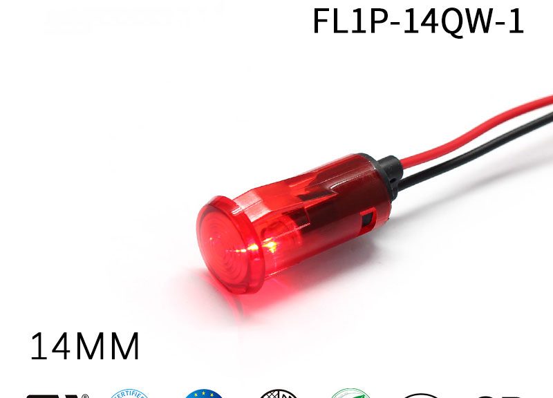 14mm 12V 220V 110 Volt LED Indicator Lights