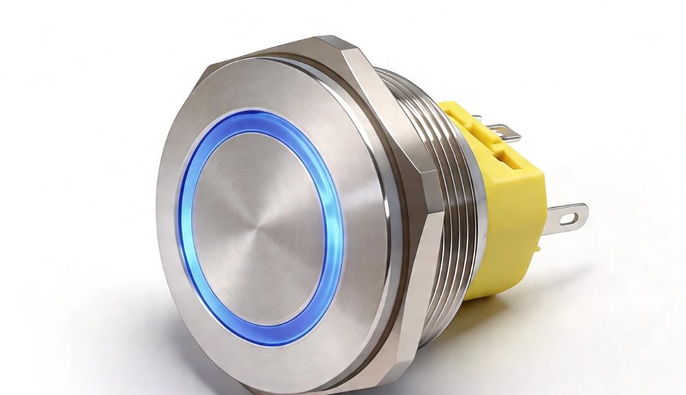 28MM LED Ring Button Metal Push Button Power Switch