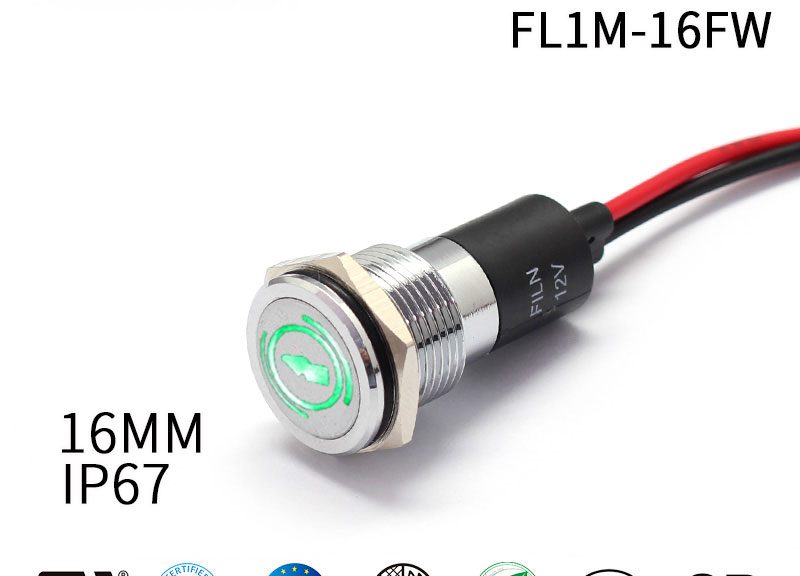 Green Automotive Indicator Lights IP67 LED Green