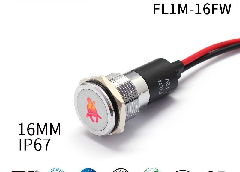 Security Indicator Light 12V Seat Belf Indicator Light