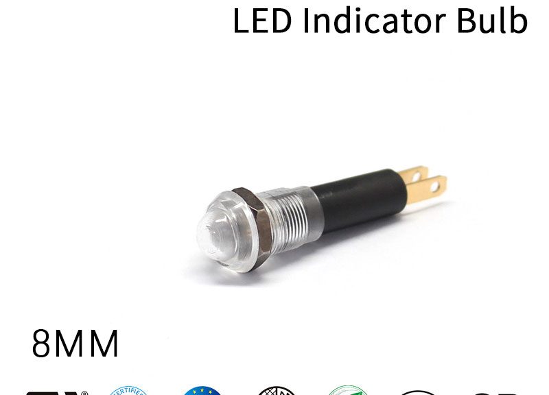 8MM 12V 24V 110V LED Indicator Bulb ​Electric Water Heater Switchboard Phone Call Indicator Light