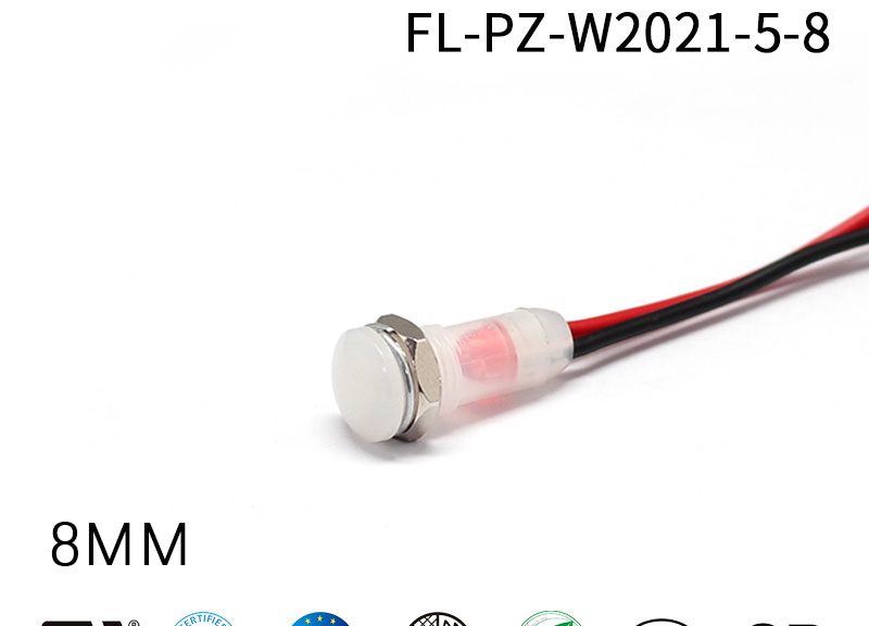 8MM LED Panel Indicator Lights Plastic LED Indication Light