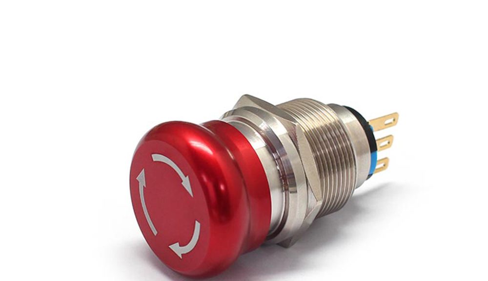 22mm Red Momentary Head Mushroom Push Button Switch