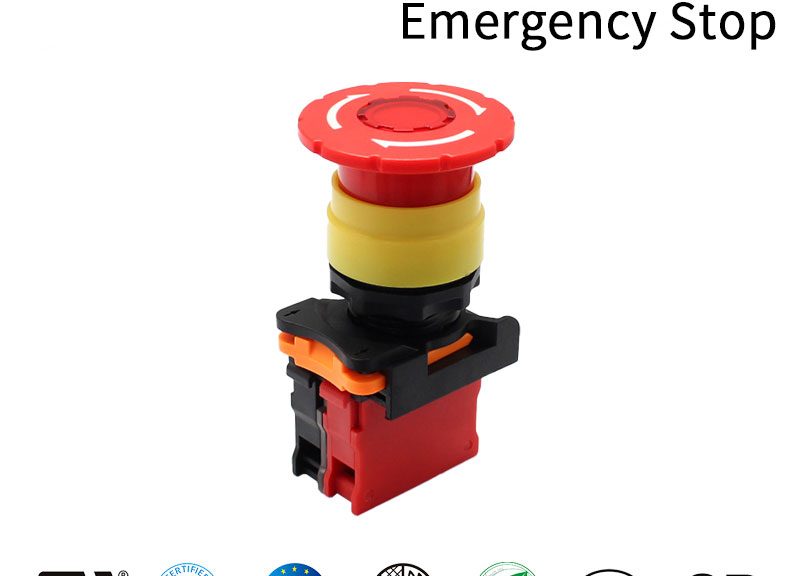 Emergency Stop 22mm Button Switches Red Mushroom Equipment Lift Switch