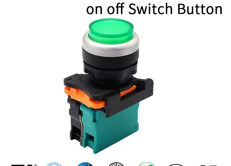 Tall Head Illuminated on off Switch Button IP65 Waterproof Switch