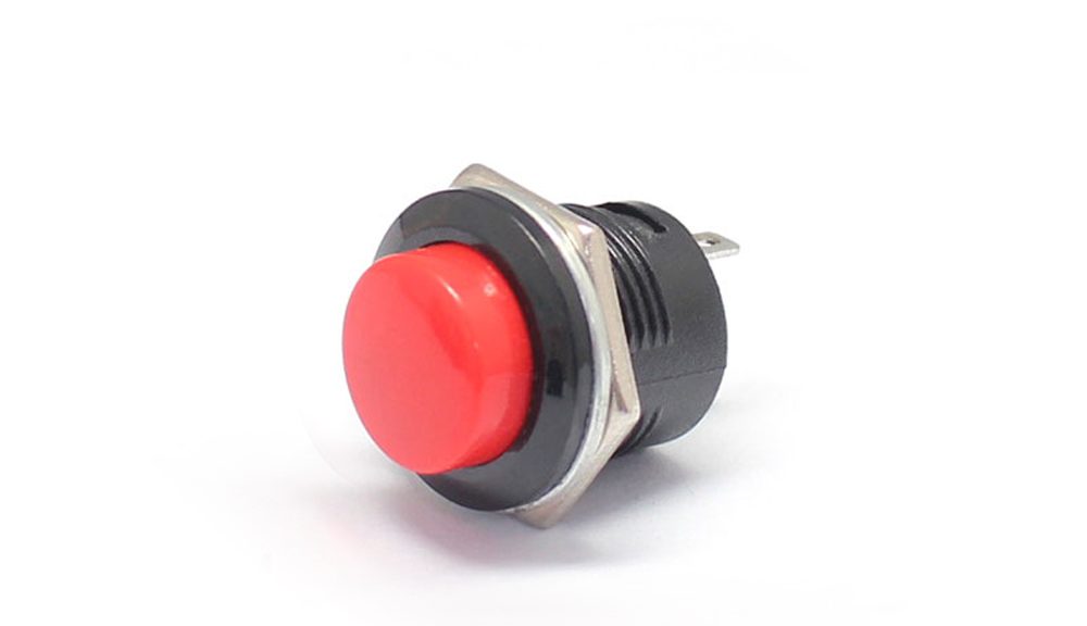 16MM High Head Self-Resetting Push Button Switches Red Button
