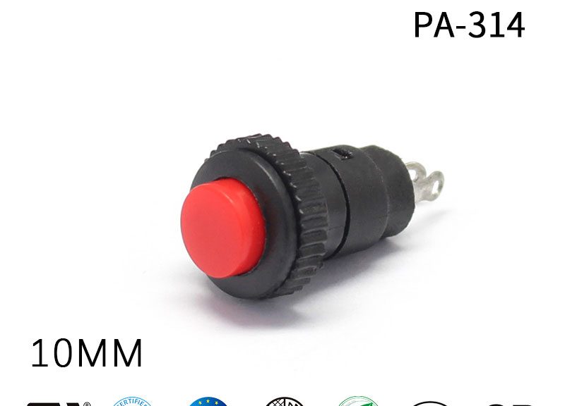 10MM Momentary High Head PA Plastic PushButton Switches