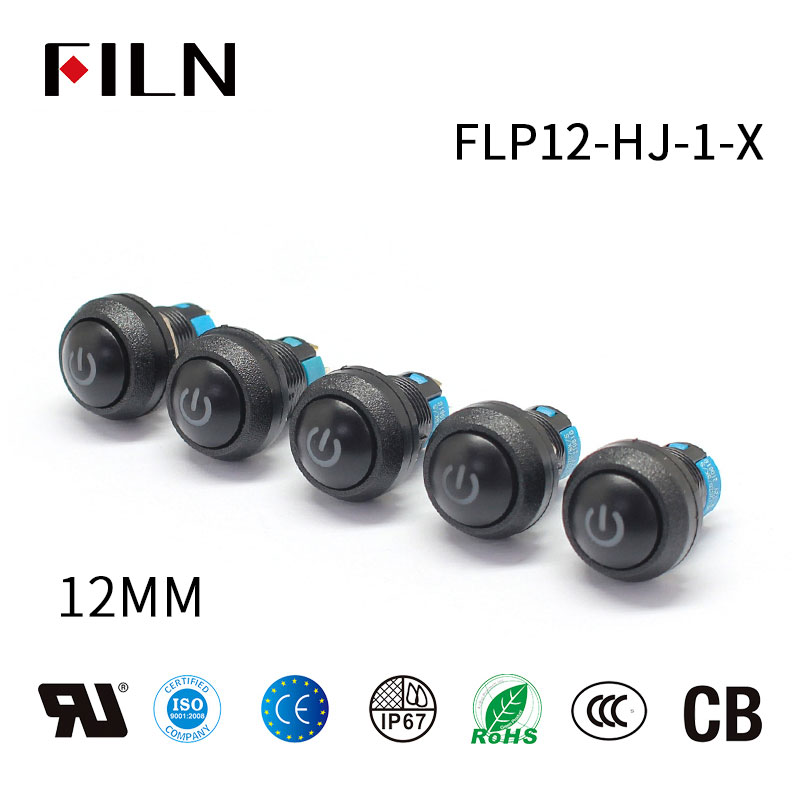 thumbnail image 2 of Xscorpion 16mm Blue LED Laser Push Button Switch 12V (2 Pack) - Maintained On/Off With Socket Plug 2 of 2