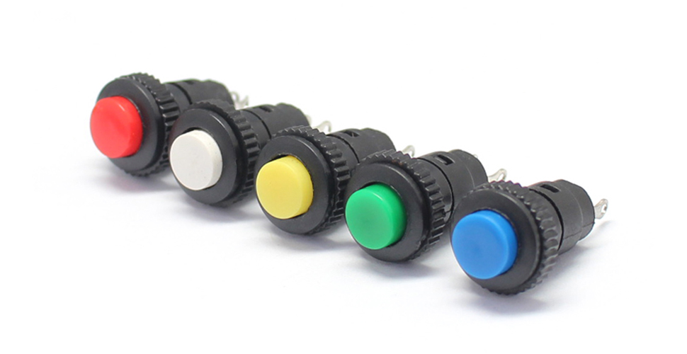 interruptores de botón de colores