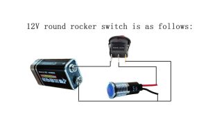 FILN LED Round Rocker Switch 12v perline lampada di alta qualità