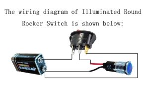 led round rocker switch实物接线图