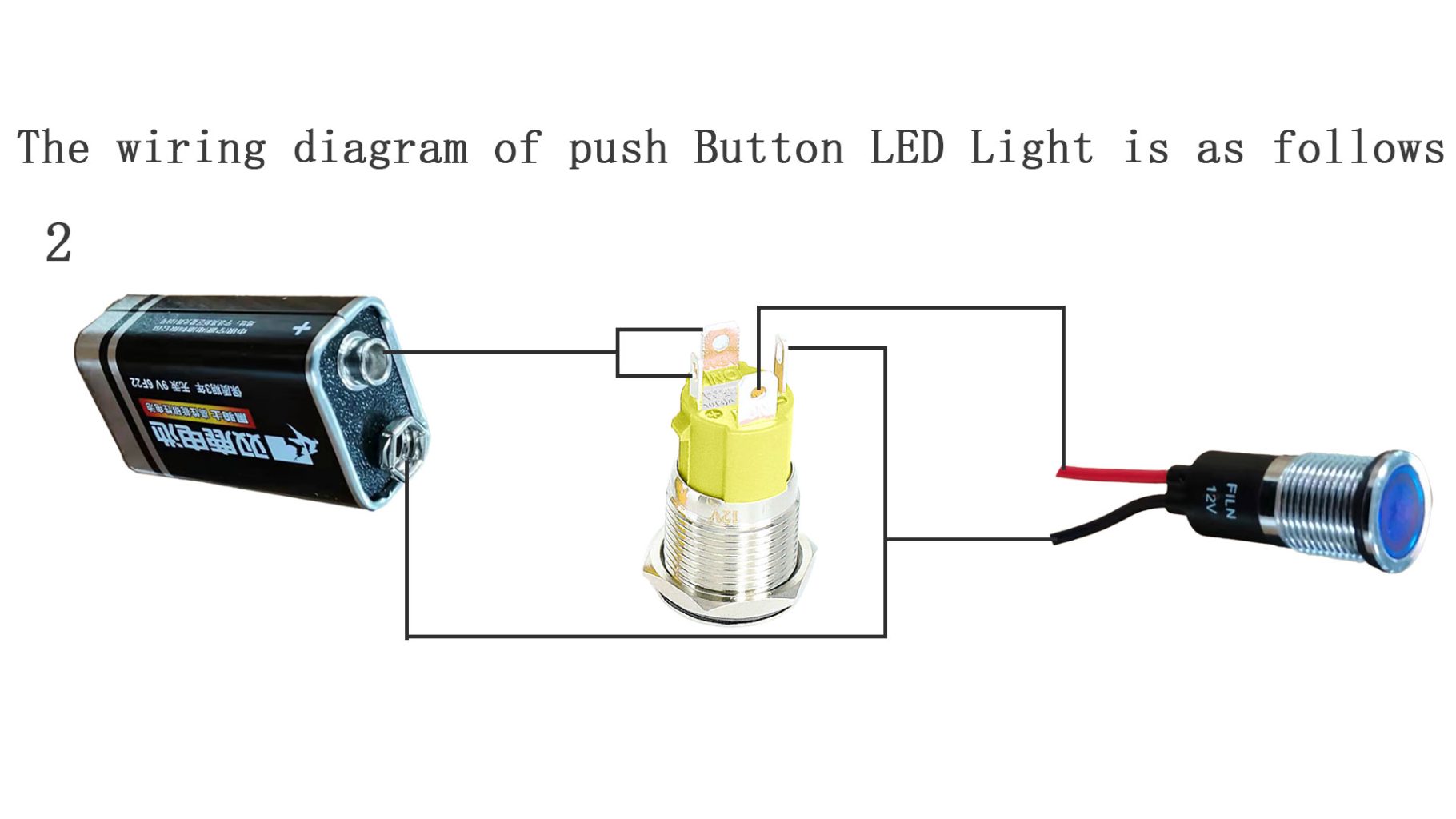 FILN 19mm High Current 15A Metal Small Push Button LED Lights