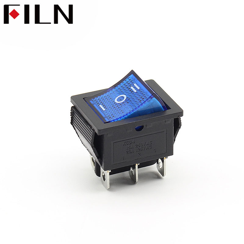 thumbnail image 2 of FILN LED Rocker Switch | Blue | 12V 30A | ON/OFF | Waterproof | For Car, Boat, Etc. 2 of 5