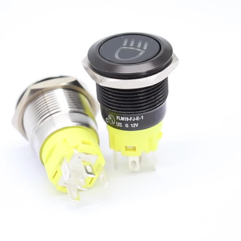 Details about   12/16mm Push Button Switch Latching/Momentary IP67 High Round LED Car/Boat EF 