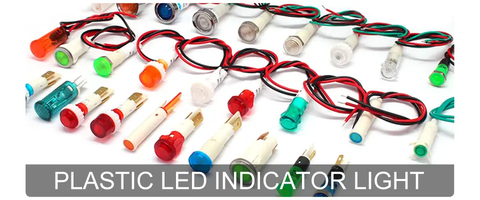 luz indicadora LED de plástico