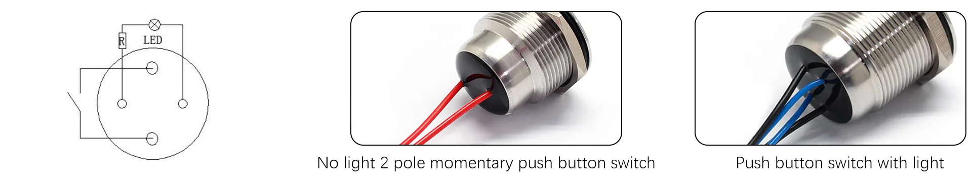 2 pole momentary push button switch