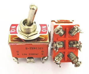 6 PIN 1321 16A 30A ON ON Double Toggle Switch