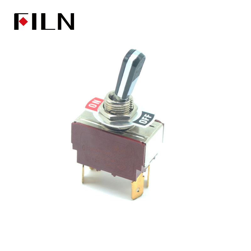 Interrupteur à Bascule Blanc 4 Broches 16A 250V - Éclairage Rouge - Montage Encastré 30x22 Mm