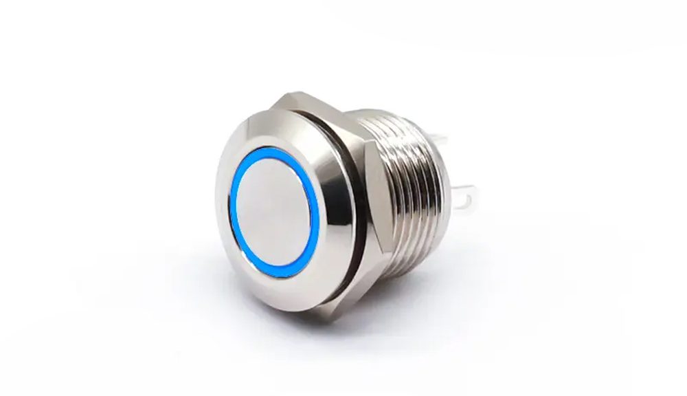 Ultra-thin Push Buttons 4Pin IP67 Stainless Steel Metal Button Switch