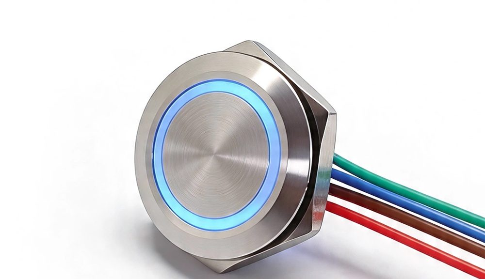 Shortest Waterproof Momentary Push Button Switch Connector