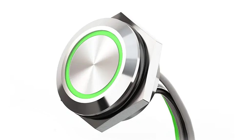 19MM Metal Ultra Short Switch with Wiring Compact Durable Push Button